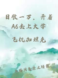 日收一万，开着A6去上大学